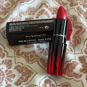 MAC Cosmetics Red Lipstick Creamy Finish Limited Edition Love Me Lipstick